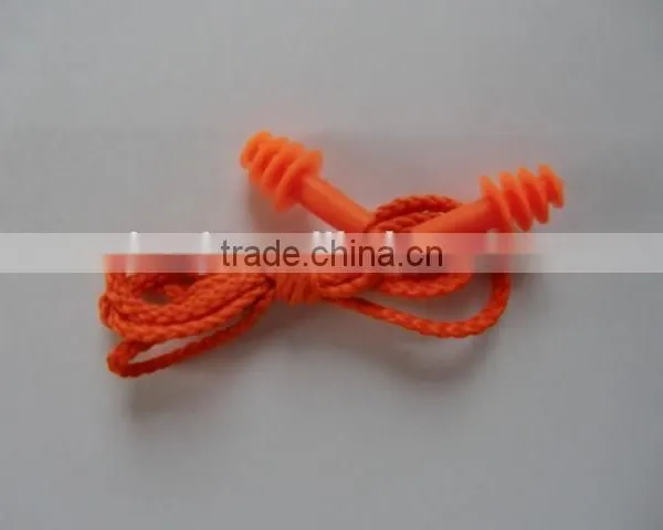 2016 Orange TPR 4-layer TPR Ear Plugs CE Approved Safety Silicone/TPR Ear Plugs With String for Sale photo-5