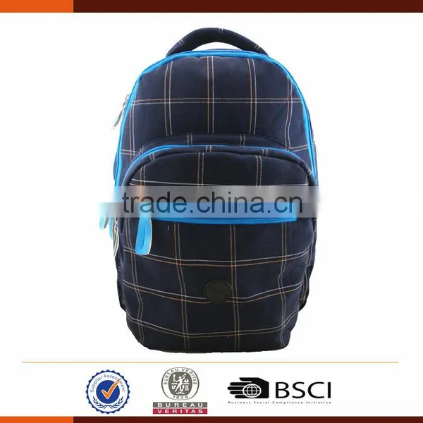 Fashion Blue School Backpack With Laptop Compartment photo-2