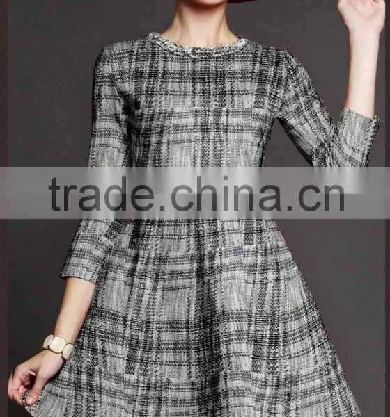 2016 Polyester Cotton Knitted Sweater Fabric Lady Dress Coat photo-2