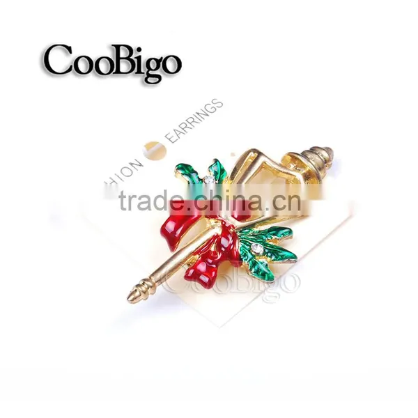 Fashion Jewelry Charming Chirstmas Candle Lamp Pin Brooch Gold Plated Party Gift Promotion Apparel Accessories photo-4