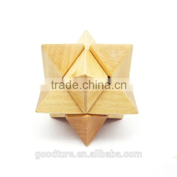 2015 Hot Sale Wooden IQ Intelligent Puzzle Magic Puzzle Kongming Lock Brain Teaser Model Number GAD1078 photo-6
