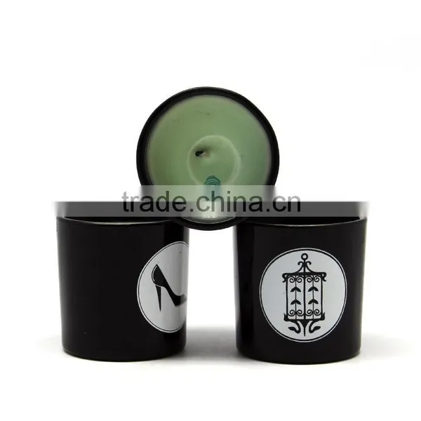 Unique Scented Candle Matte Black Glass Jars photo-3