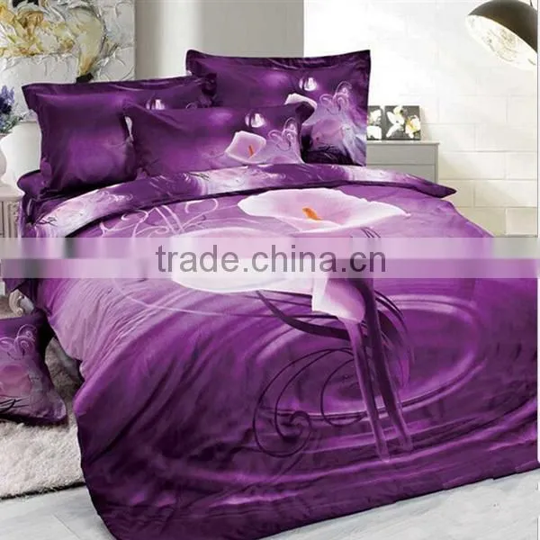 2015 Fashion Digital Printed Filowe 100% Natural Cotton 3d Bedding Set photo-2