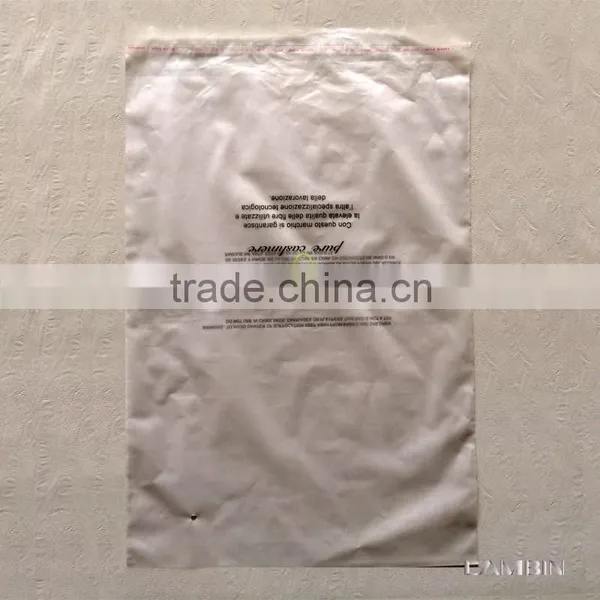Hangzhou Factory Transparent PE Self-adhesive Packaging Plastic Bag for Cashmere Sweater photo-2