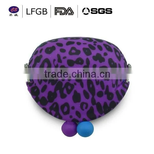 China Cheap Leopard Silicone Coin Purse / Wallet Manufacturer photo-4