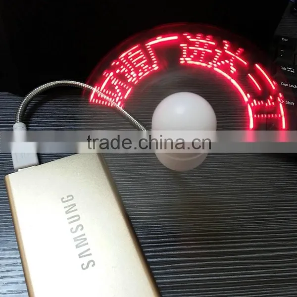 Several Models Wholesale Flashing Mini Usb Fan Message Editable Led Mini Fan photo-4