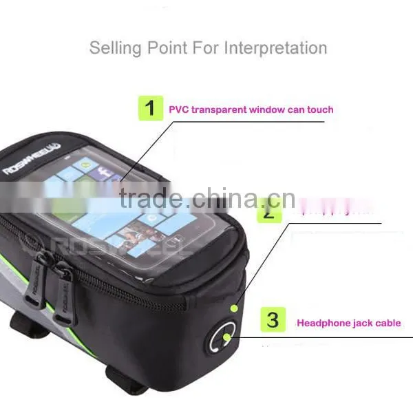 Factory Wholesale Package Outdoor Cycling Waterproof Bike Bag With Mobile Phone Screen Touch Large Size 5.5-inch photo-4