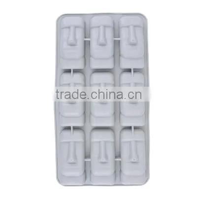 100% Food Grade Easter Island Statues Shape Silicon Ice Tray photo-6