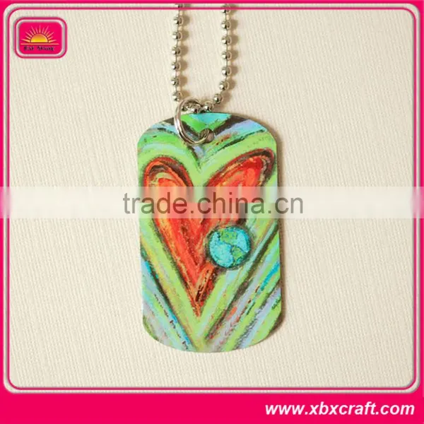 Decorative Resin Dog Tag Necklace photo-3