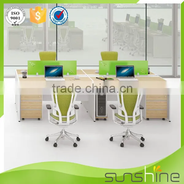 YS-SW01 Office Partition Workstation Computer Desk Willow Tabletop 4 Seats Funiture China Supplier Quality Choice photo-4