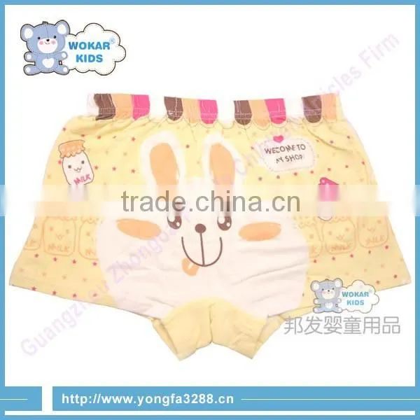 Comfortable Colorful Cute Rabbit Cartoon Cotton Girl Underwear