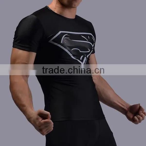 2016 Wholesale China Clothing Fashion Marvel Superman t Shirt Short Sleeve Mens Fashion Tee Tops photo-2