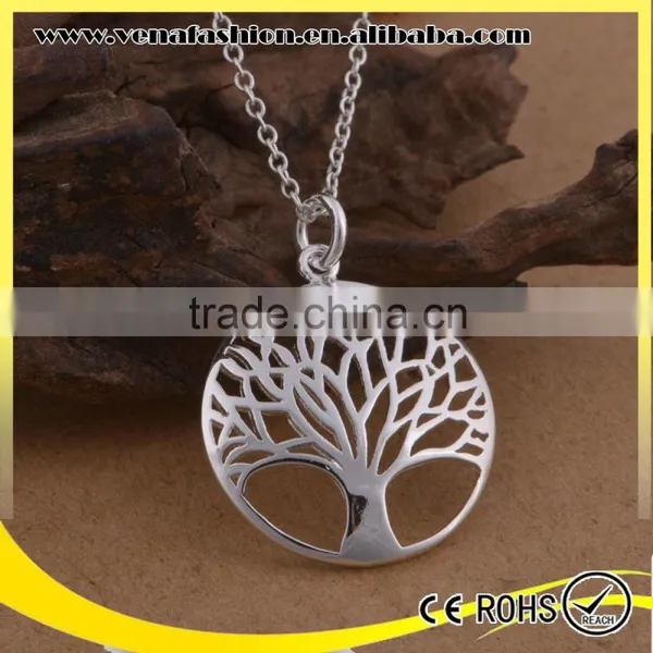 Plated 925 Silver Christmas Silver Tree of Life Pendant Necklace Quality Choice photo-4