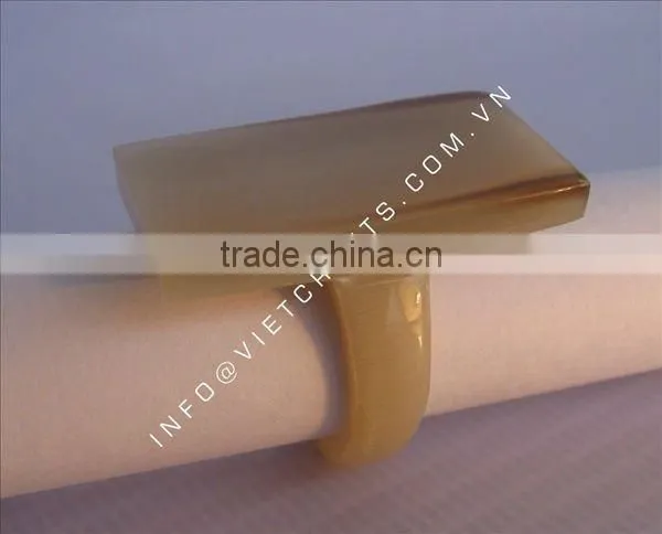 Horn ring. Rectangular shape