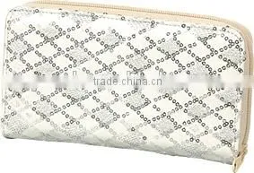 New Design Woman Wallet With Sequins,beautiful Generous Wallet for Shopping Girls