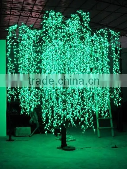 New Arrival Large Outdoor White Artificial Led Lighted Christmas Weeping Willow Tree photo-2