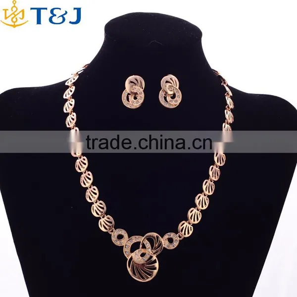Africa Ahinestone Crystal Bridal Jewelry Sets Earings Bracelet Necklace Ring Jewelry Set for Women