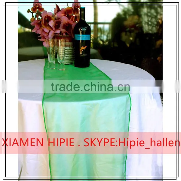 Hot Sale Cheap Blue Organza Table Runners for Round Tables photo-3