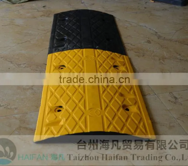 1000*350*50mm Durable Reflective Speed Hump for Crossroads/High Quality Hot Sell Rubber Speed Bump Used in Intersection photo-2