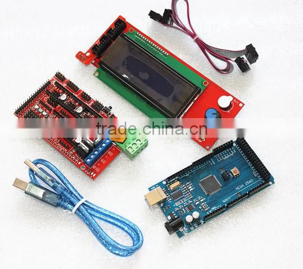 the Newest Products 3d Printer Delta Mega2560 5x A4988 Round PCB Heated Bed LCD 2004 Kit 3d Printer Reprap photo-4