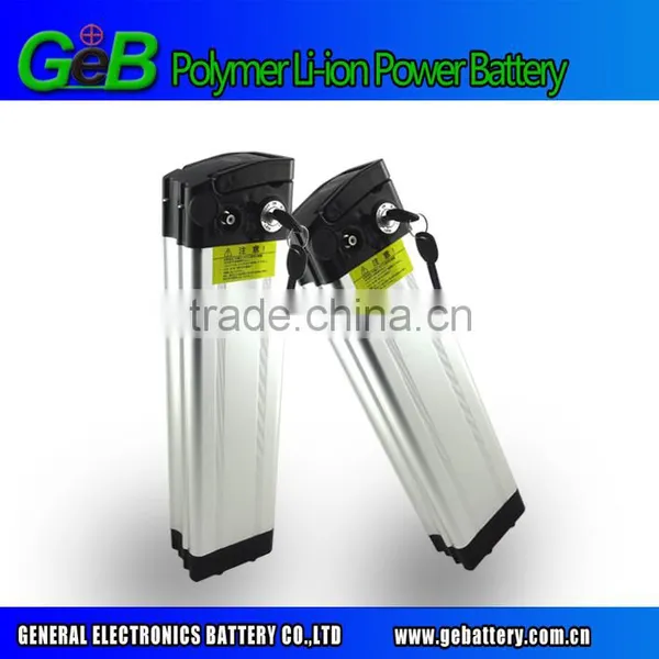 GEB Rechargeable Li-ion 36V 10Ah Silver Fish Battery Pack for Electric Bicycle With Charger photo-3