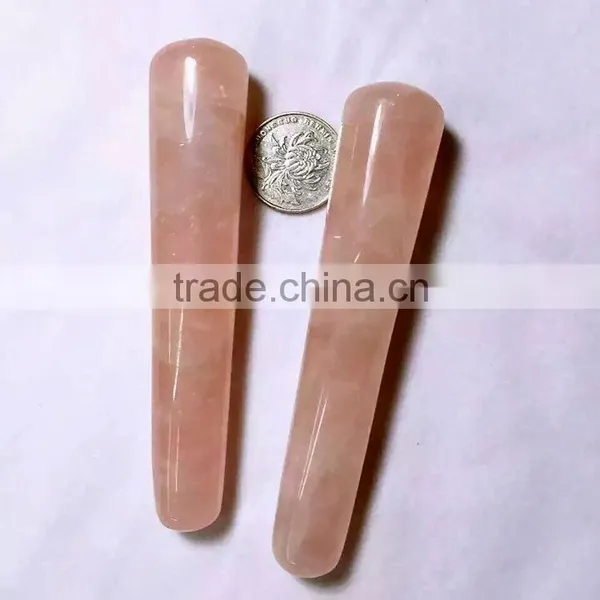 Rose Quartz Crystal Body Building Tools Natural Rock Massage Tools photo-3