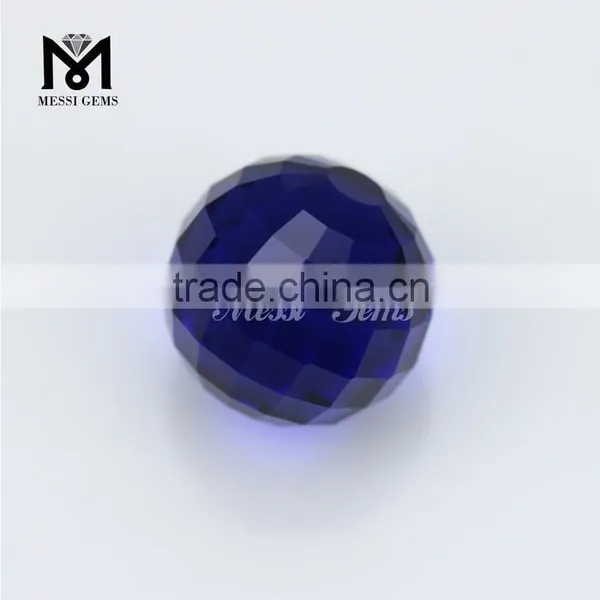 Sapphire Round Ball Faceted 12.0mm Wholesale Glass Gems