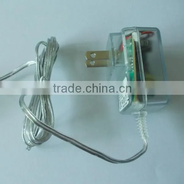 2015 HOT! AC DC 9V 350mA Transparent Adapter Power Supply Certified With a Switch photo-2