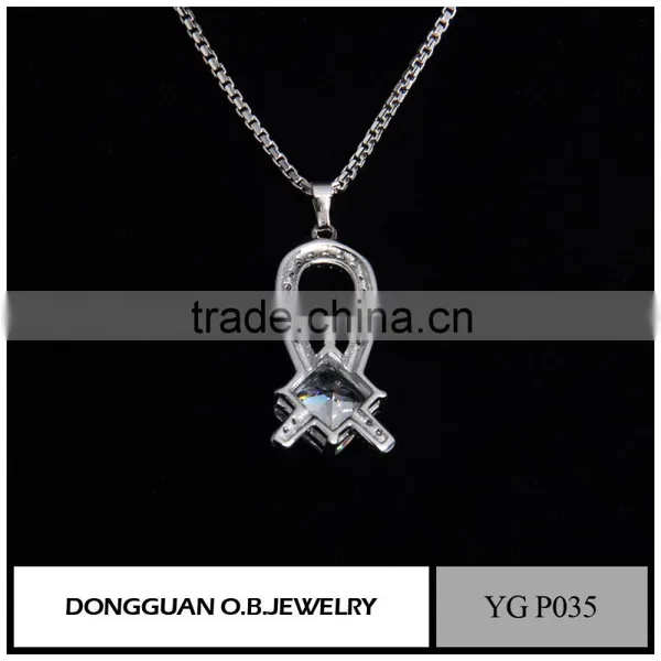 Fashion Wholesale Sterling Silver Heart Necklace/crystal Zircon Pendant Necklace photo-2