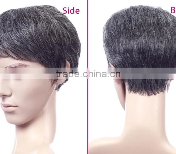 Free Wig Catalogs Topper Synthetic Hairstyle Cap Short Hair Full Silk Lace Wig Silk Top photo-2