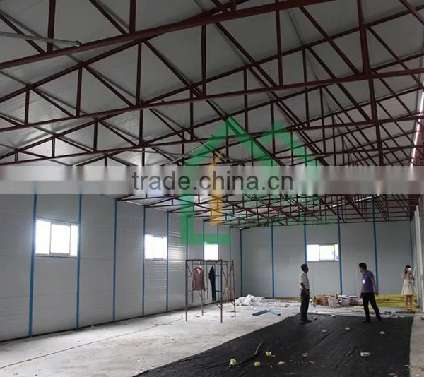 Rockwool Sandwich Panels Chicken Farm Prefab Warehouse