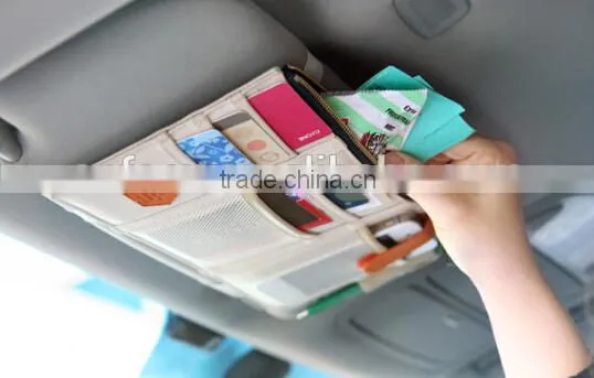 Good Design Car Sun Visor Shield Board Storage CD Case Card Bag photo-6