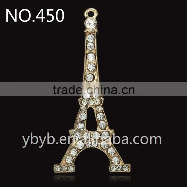 23mm Effiel Tower Shape Pearl Embellishment Pendant for Bag Accessory-450