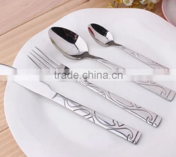 Embossed Stainless Steel Cutlery Set 24 Pieces(KX-S152) photo-4