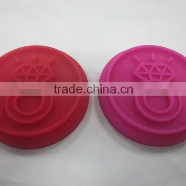 Food Grade Valentine Gift Silicone Diamond Ring Cookie Stamp With Wooden Handle photo-5