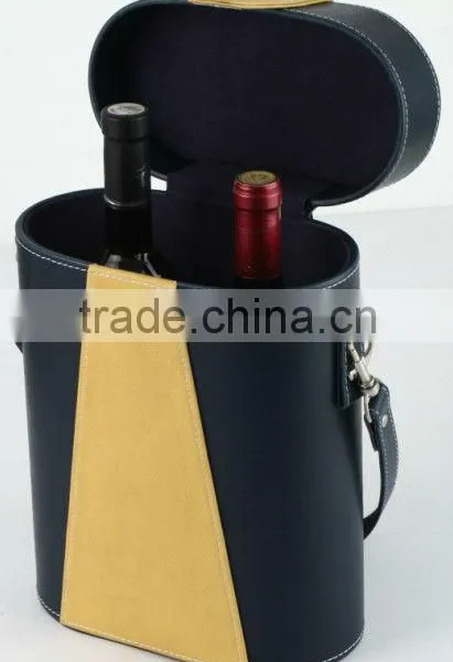 Portable High Quality Leather Wine Box photo-4