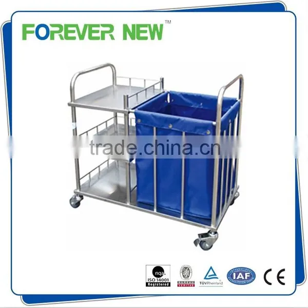 YXZ-016E CE,ISO!! New design hospital medical dressing trolley with linen bag