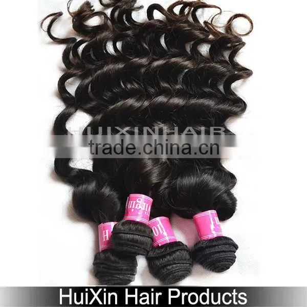 5A 100% Brazilian Virgin Human Hair 12"-34" Natural Wave Natural Color in Stocking Can be Dyed to Any Colors