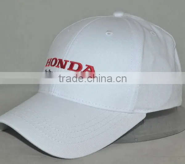 Guangzhou Professional Custom 100% Cotton White Hat Factory Famous Auto Brand Baseball Cap photo-2