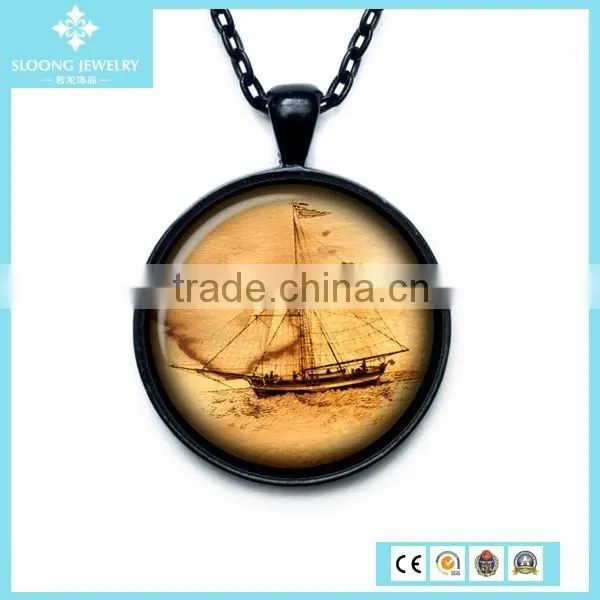 925 Ladies New Trendy Voyage Painting Jewelry Pendant photo-3