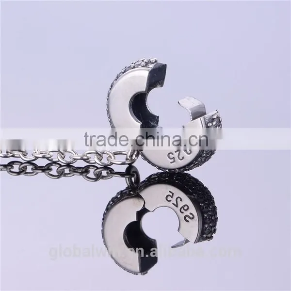 Cheap Safety Chain 925 Silver Round Clasp Pave Stones New Jewelry for Woman Bracelet S925 Logo Gemstone Silver Jewelry A008 photo-5
