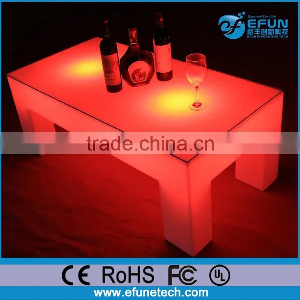 Glowing Led Bar Furniture Rgb Color Led Illuminated Bar Table With Stool photo-3