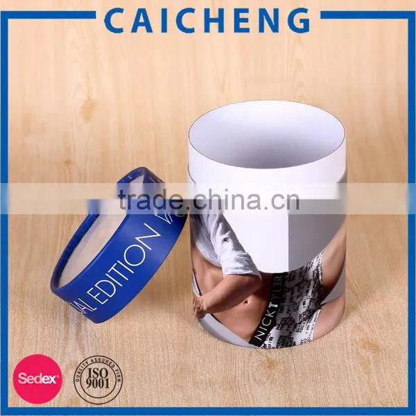 Custom Cylinder Cardboard T-shirt Packaging Box photo-2