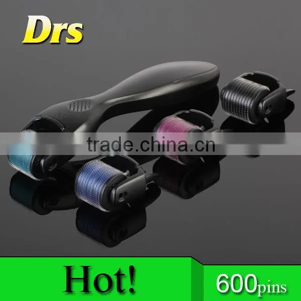 600 Pins Microneedling Derma Roller Micro Needle Roller for Stretch Marks and Celullite photo-6