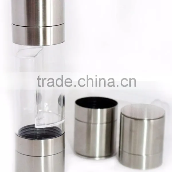 Adjustable Ceramic Grinding Mechanism Stainless Steel Salt and Pepper Grinder Set 2 in 1 Salt and Pepper Mill Set photo-4