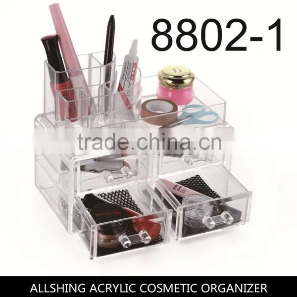 Wholesale Standard-size Acrylic Jewelry & Cosmetic/makeup Organizer Set (1 Top 4 Drawers)