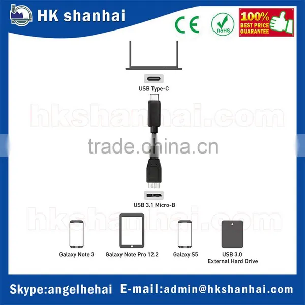 Hard Drive EMI/RFI 5gbps Usb 3.1 Type c Cable Type C to Micro B Charging Syncing Data High Speed Cable for Sync,audio,video photo-6