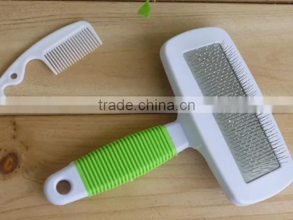 Dog Supply Pet Slicker Brush With Little Comb Set photo-2