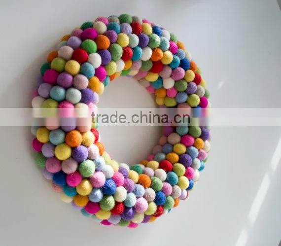 Handmade Colored Felt Balls/felt Ball Rug/felt Ball Garland