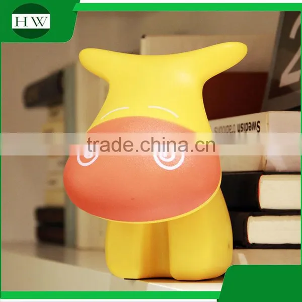 Plastic Cartoon Super Cow Usb Folding Eye Protection Rechargeable Led Study Reading Desk Table Night Light Lamp photo-3
